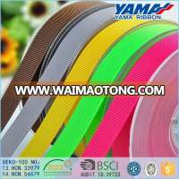 Custom printed 100% polyester solid color grosgrain ribbon