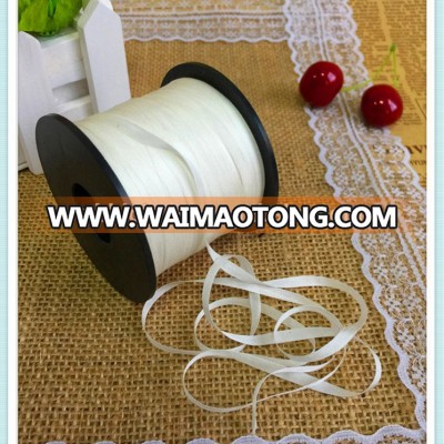 4mm*300mts/roll 100% pure silk satin ribbon for embroidery home decoration,undyed color