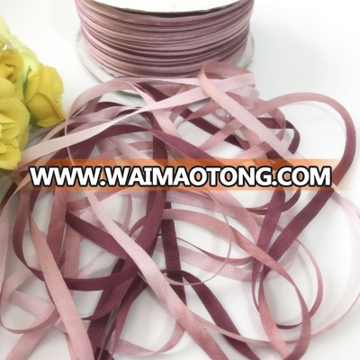 100% silk ribbon hand dyed color many variegated color for embroidery in size 4mm