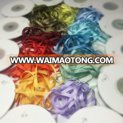 High quality 4mm 100% pure silk & satin embroidery ribbons